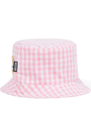 Moschino Sombrero de pescador Teddy Bear a cuadros