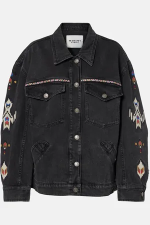 Marant Etoile Chaqueta de denim Manona bordada