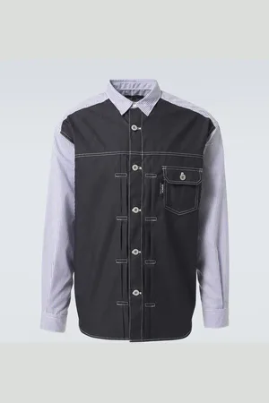 Comme des Garçons Comme des Garçons Homme Camisa en denim y algodón a rayas