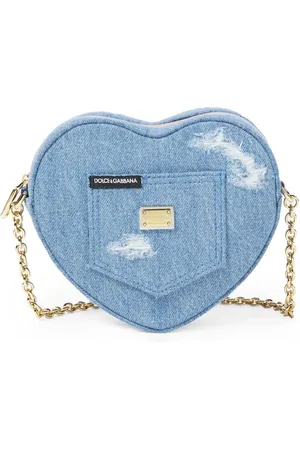 Dolce & Gabbana Bolso Heart en denim con piel