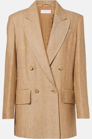 Max Mara Blazer cruzado de lino