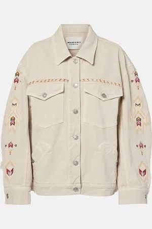 Marant Etoile Chaqueta de denim Manona bordada