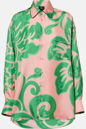 Etro Blusa de seda estampada