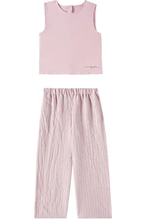 Il gufo Set de top a rayas y pantalones rectos