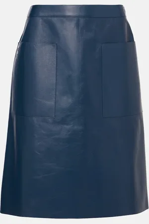Salvatore Ferragamo Falda tubo de piel