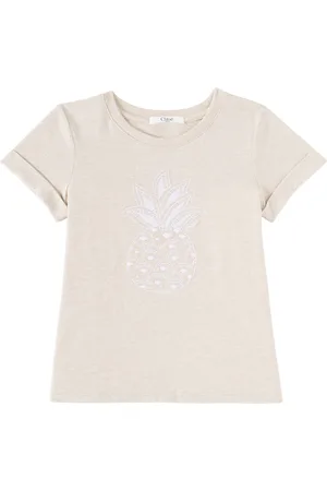 Chloé Chloé Kids Camiseta en jersey de algodón bordada