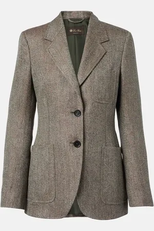 Loro Piana Blazer Eleanor de lino de chevron
