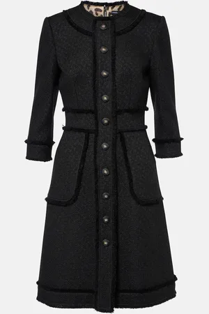 Dolce & Gabbana Vestido midi DG en mezcla de lana