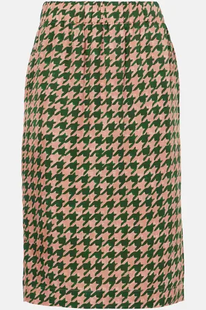 DRIES VAN NOTEN Falda tubo con pata de gallo