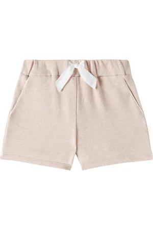 Chloé Chloé Kids Shorts de jersey de algodón bordados