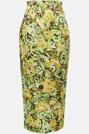 EMILIA WICKSTEAD Falda tubo Lorelei de sarga floral