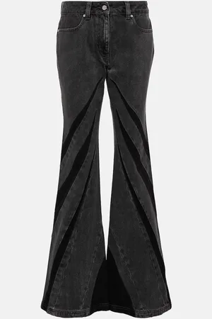 DION LEE Jeans flared con tiro medio y pinzas