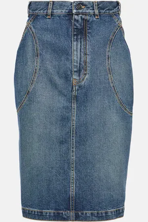 Alaïa Alaïa Falda tubo de denim