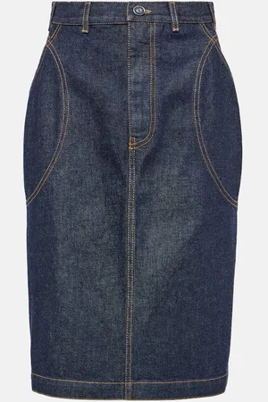 Alaïa Alaïa Falda tubo de denim