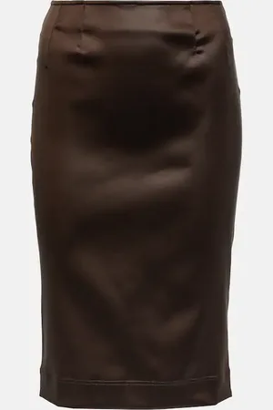 Dolce & Gabbana Falda tubo de satén de tiro alto