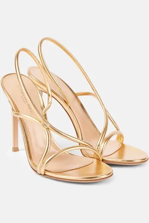 Gianvito Rossi Sandalias 105 de piel metalizada