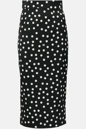 Dolce & Gabbana Falda tubo Capri de charmeuse con lunares