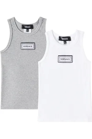 VERSACE Set de 2 tank tops de mezcla de algodón