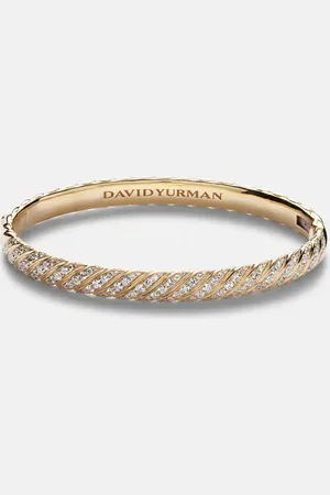 David Yurman Pulsera Sculpted Cable de oro de 18 ct con diamantes