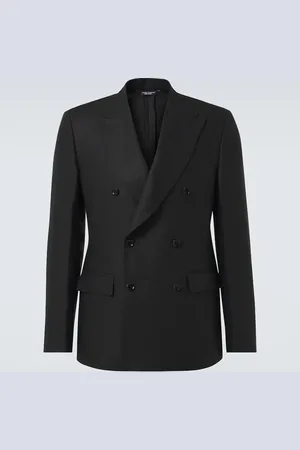 Dolce & Gabbana Chaqueta de traje cruzada de lino