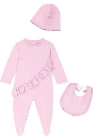 Balmain Bebé - set de body, gorro y babero de algodón