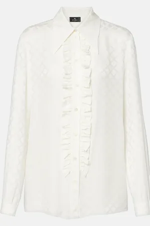 Etro Blusa de mezcla de seda estampada