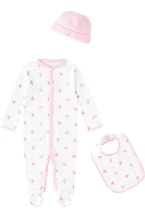 Ralph Lauren Bebé - set de body, babero y gorro de algodón