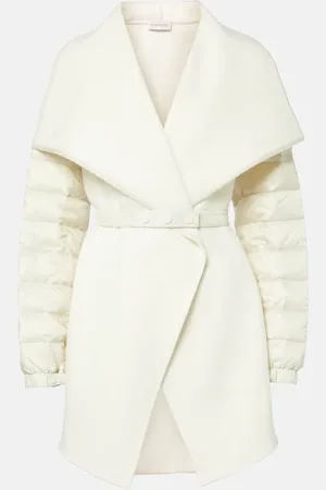 Moncler Capa de mezcla de lana acolchada