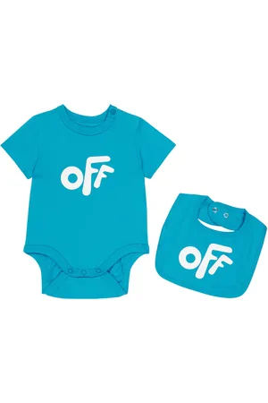 OFF-WHITE Bebé - set de babero y mono de algodón con logo