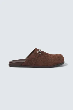 Gucci Zuecos de ante GG con Horsebit