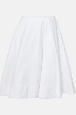Jacquemus Falda midi Salon de popelín de algodón