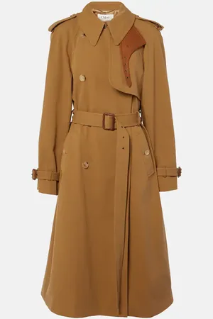 Chloé Chloé Gabardina cruzada de algodón