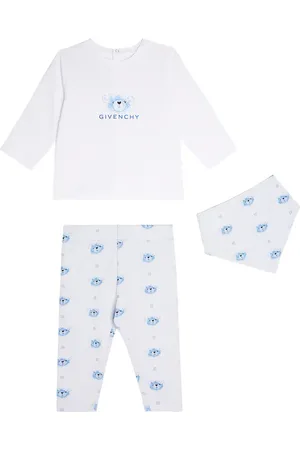 Givenchy Bebé - set de babero, camiseta y leggings de algodón