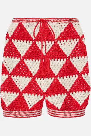 ANNA KOSTUROVA Shorts Malia de croché de algodón