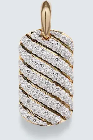 David Yurman Colgante Sculpted Cable de oro de 18 ct con diamantes