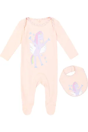 Stella McCartney Bebé - set de mono y babero de algodón