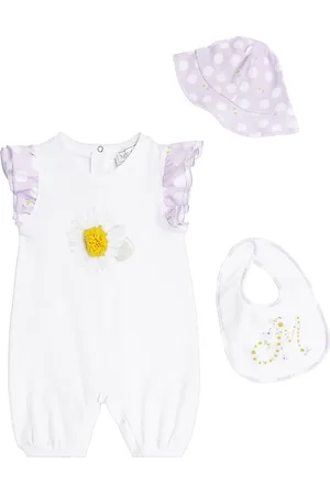 MONNALISA Bebé - set de mono, babero y gorro