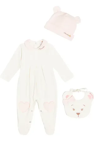 MONNALISA Bebé - set de body, babero y gorro de algodón