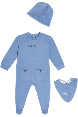 Balmain Bebé - set de body, gorro y babero de algodón