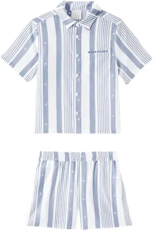 Givenchy Set de camisa y shorts de mezcla de lino