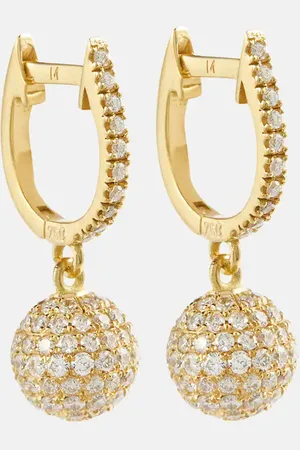 Ileana Makri Pendientes Ball de oro de 18 ct con diamantes