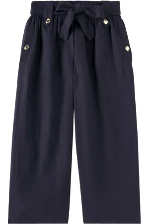 Chloé Chloé Kids Pantalones anchos de lino