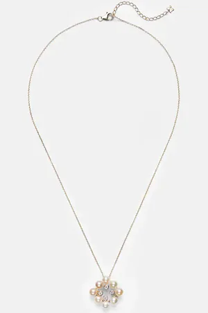 Mateo Collar con colgante de oro de 14 ct con perlas y diamantes