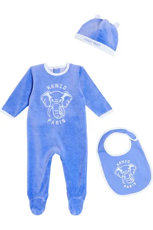 Kenzo Bebé - set de body, babero y gorro de algodón