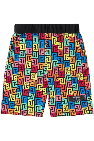 Balmain Shorts Monogram de jersey de algodón