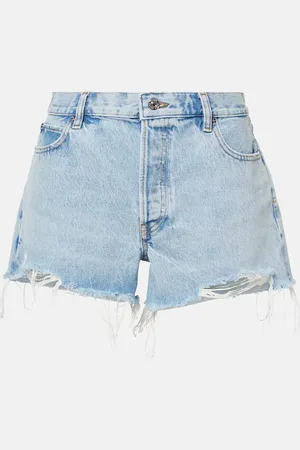 Frame Shorts The Hang en denim de tiro medio