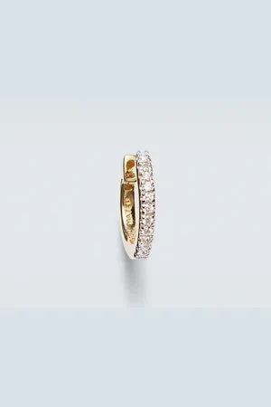 Mateo Pendiente de aro individual de oro de 14 ct con diamantes