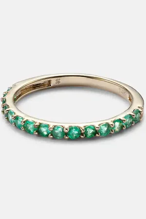 STONE AND STRAND Anillo Forever Birthstone de oro de 14 ct con esmeralda