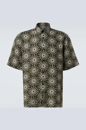 Frescobol Carioca Camisa bowling Castro de lino estampada