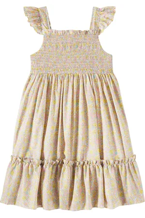PATACHOU Vestido fruncido de algodón floral
